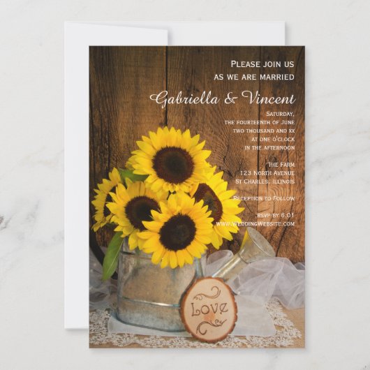 Invitation Fleurs de soleil rustiques arrosage de jardin Can (Devant)
