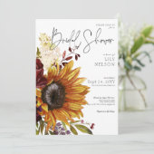 Invitation Fleurs de soleil rustiques et Fête des mariées flo (Debout devant)