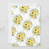 Invitation Fleurs de soleil Verdure Mariage Country Chic (Dos)