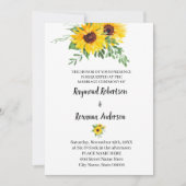 Invitation Fleurs de soleil Verdure Mariage Country Chic (Devant)