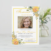 Invitation Fleurs de soleil verdure pour toujours dans nos co (Debout devant)