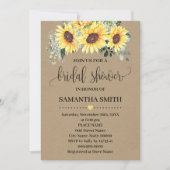Invitation Fleurs de soleil vertes Fête des mariées florale r (Devant)