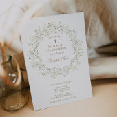 Invitation Fleurs de souffle de bébé Première Communion saint