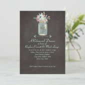 Invitation Fleurs de tableau noir Rustique Mason Jar Floral m (Debout devant)