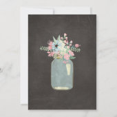 Invitation Fleurs de tableau noir Rustique Mason Jar Floral m (Dos)