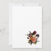 Invitation Fleurs de tapisserie aquarelle lumineuse Invitatio (Dos)