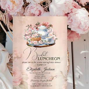 Invitation Fleurs de Tea Party Vintage Luncheon de Mariage