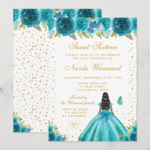 Invitation Fleurs de Téâl pour une Princesse à la Peau Foncée