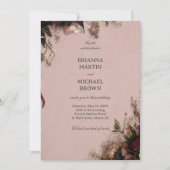 Invitation Fleurs de Teint Rosé Romantique (Devant)