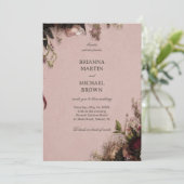 Invitation Fleurs de Teint Rosé Romantique (Debout devant)