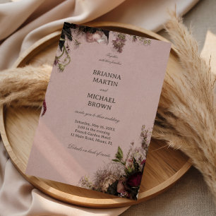Invitation Fleurs de Teint Rosé Romantique