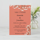 Invitation Fleurs de terrain en terre cuite Mariage Enregistr (Debout devant)