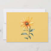 Invitation Fleurs de tournesol à la menthe orange brun tourbé (Dos)