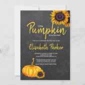 Invitation Fleurs de tournesol au soleil citrouille jaune Bab (Devant)