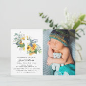 Invitation fleurs de tournesol d'aquarelle Baptême (Debout devant)