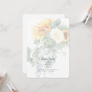 Invitation Fleurs de tournesol eucalyptus Mariage toscan Arro