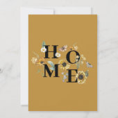 Invitation Fleurs de tournesol Ménage Mustard Party (Dos)