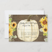 Invitation Fleurs de tournesol rustiques Citrouille blanche e (Devant)