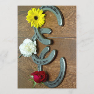 Invitation Fleurs de Triple Crown et partie en fer à cheval