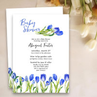 Fleurs de Tulipe de printemps Baby shower Floral b