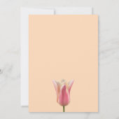 Invitation Fleurs de Tulipe Rose pour Enterrement  (Dos)