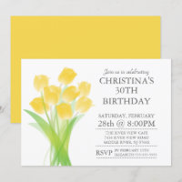 Fleurs de tulipe typographique moderne fête d'anni