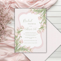 Fleurs de tulipes roses vintage à pois pour la dou
