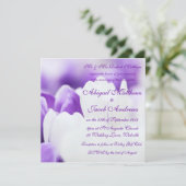Invitation Fleurs de tulipes violettes et blanches - Faire-pa (Debout devant)