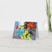 Invitation Fleurs de Van Gogh dans un vase bleu (Dos)