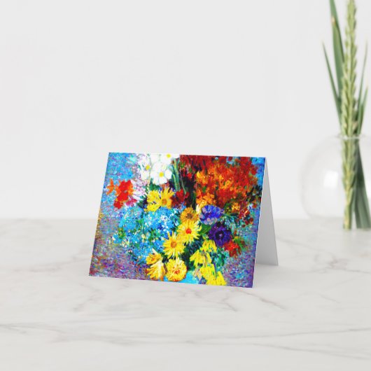 Invitation Fleurs de Van Gogh dans un vase bleu (Devant)