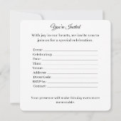 Invitation Fleurs de vase pastel Papillon Art (Dos)