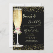 Invitation Fleurs de Verre de Champagne Diamants (Devant)