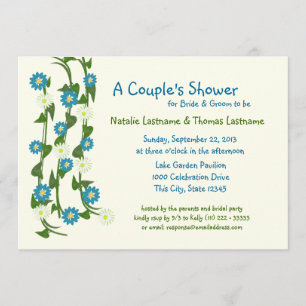 Invitation Fleurs de vigne Douche de couple