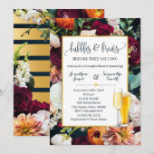 Invitation Fleurs de vin Marine Bubbles and Brews Wedding sho (Devant / Derrière)