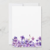 Invitation Fleurs de violet délicieuses printemps Sip bébé et (Dos)