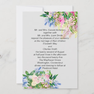 Invitation Fleurs d'eau