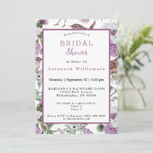 Invitation Fleurs d'Écosse Oiseaux Douce eau Mariage (Debout devant)