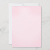 Invitation Fleurs d'éléphants Papillons Baby shower rose (Dos)