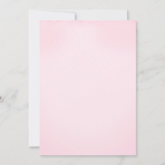 Invitation Fleurs d'éléphants Papillons Baby shower rose (Dos)