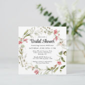 Invitation Fleurs délicates Aquarelle Fête des mariées floral (Debout devant)