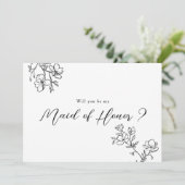 Invitation Fleurs délicates Élégantes (Debout devant)