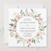 Invitation Fleurs Délicates | Mariage Carré (Devant)