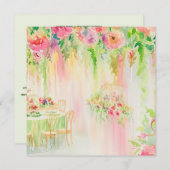 Invitation Fleur's Delight : Floral Harmony, Un Baby shower (Devant / Derrière)