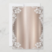 Invitation Fleurs, Dentelle, Tiara Quinceañera (Dos)