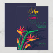 Invitation Fleurs des Oiseaux de Paradis (Devant / Derrière)