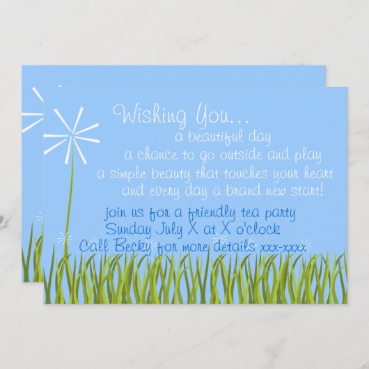 Invitation Fleurs désireuses (Devant / Derrière)