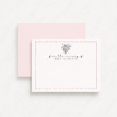 Invitation Fleurs dessinées à la main, cadre pointillé de la