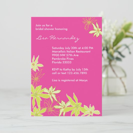 Invitation Fleurs d'été (Debout devant)