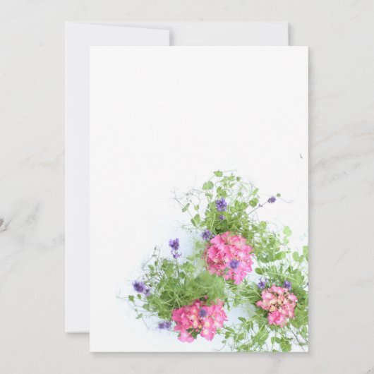 Invitation fleurs d'été (Dos)