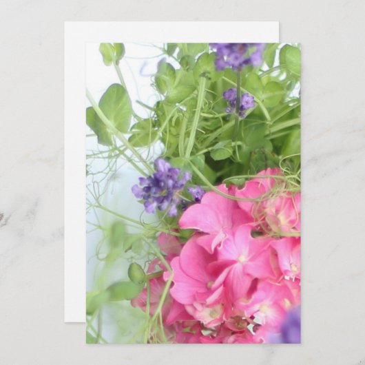 Invitation fleurs d'été (Devant / Derrière)